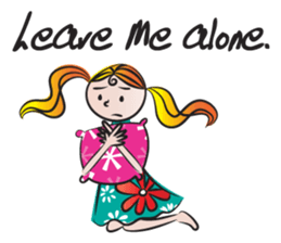 Girl with hair tied sticker #14290076