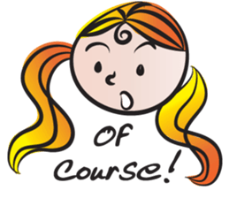 Girl with hair tied sticker #14290088