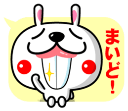 Mr. rabbit who is a snaggletooth. 3 sticker #14290840