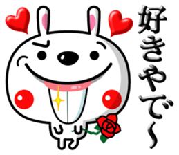 Mr. rabbit who is a snaggletooth. 3 sticker #14290864