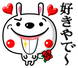 Mr. rabbit who is a snaggletooth. 3 sticker #14290864