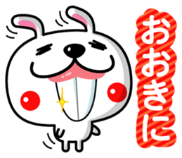 Mr. rabbit who is a snaggletooth. 3 sticker #14290868