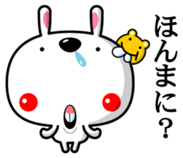 Mr. rabbit who is a snaggletooth. 3 sticker #14290872