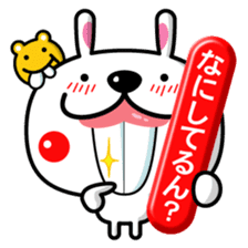 Mr. rabbit who is a snaggletooth. 3 sticker #14290874