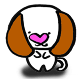 Heart Nose Doggy sticker #14291825