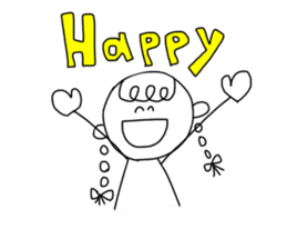 happy happy little girl sticker #14292797