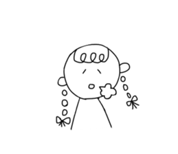 happy happy little girl sticker #14292802