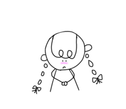 happy happy little girl sticker #14292811