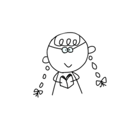 happy happy little girl sticker #14292824