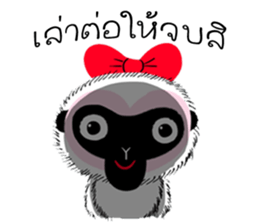 Albino Gibbon sticker #14292878