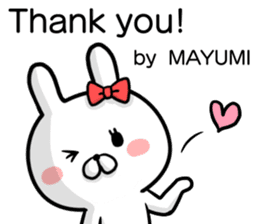 Mayumi's rabbit sticker sticker #14294637