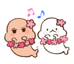 Brown seal and his friends sticker #14297015