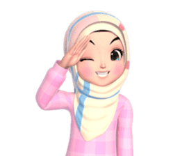 Amarena Muslim hijab girl sticker #14299656