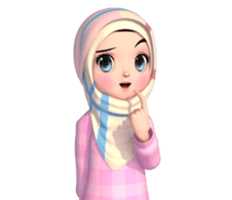 Amarena Muslim hijab girl sticker #14299666