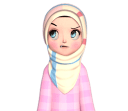 Amarena Muslim hijab girl sticker #14299668