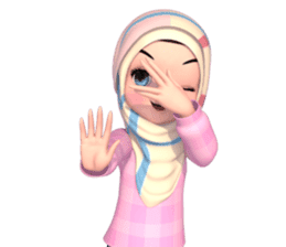 Amarena Muslim hijab girl sticker #14299673