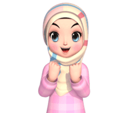 Amarena Muslim hijab girl sticker #14299674