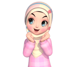 Amarena Muslim hijab girl sticker #14299681