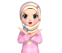 Amarena Muslim hijab girl sticker #14299683