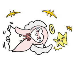 A child of angel who reactions are cute sticker #14300417
