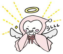 A child of angel who reactions are cute sticker #14300418