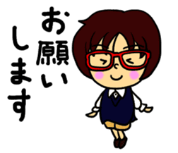 Akamegane-chan vol.2 sticker #14300931