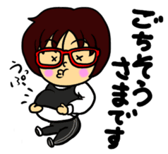 Akamegane-chan vol.2 sticker #14300957