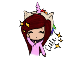 Tina Unicorn sticker #14301742