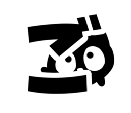 Very cute black cat.(Hiragana version2) sticker #14302402