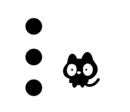 Very cute black cat.(Hiragana version2) sticker #14302428