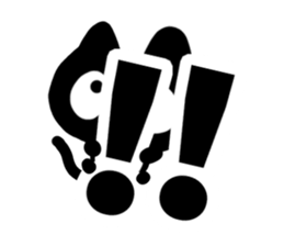 Very cute black cat.(Hiragana version2) sticker #14302429