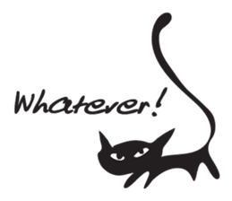 black cat talk sticker #14302809