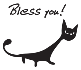 black cat talk sticker #14302811