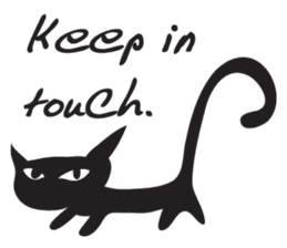 black cat talk sticker #14302812