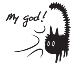 black cat talk sticker #14302813