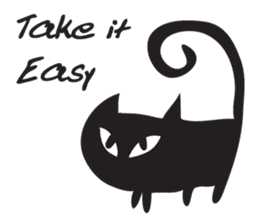 black cat talk sticker #14302814