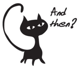 black cat talk sticker #14302815