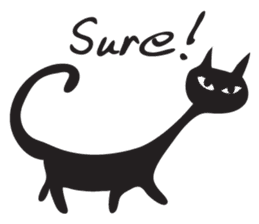 black cat talk sticker #14302817