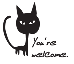 black cat talk sticker #14302819