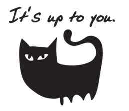 black cat talk sticker #14302820