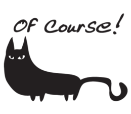 black cat talk sticker #14302821