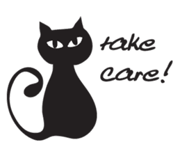 black cat talk sticker #14302822