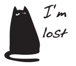 black cat talk sticker #14302825
