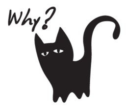 black cat talk sticker #14302826