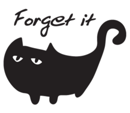 black cat talk sticker #14302827