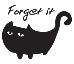 black cat talk sticker #14302827