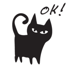black cat talk sticker #14302829