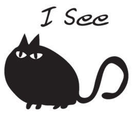black cat talk sticker #14302830