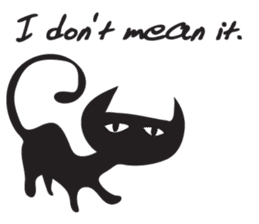 black cat talk sticker #14302831
