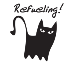 black cat talk sticker #14302833